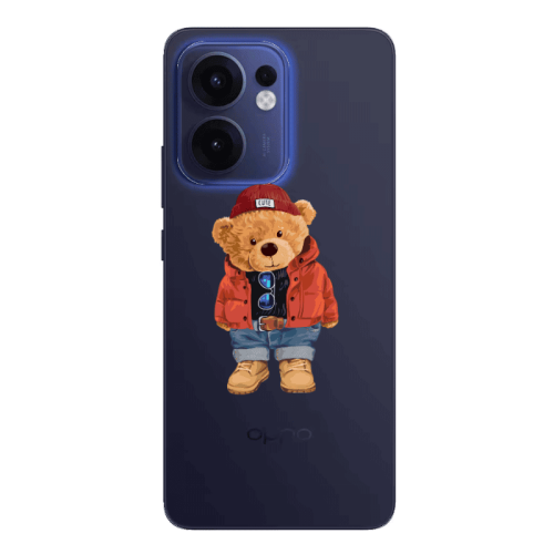 Oppo Reno 13 F Bear in a hat Transparent Silicone TPU Θήκη